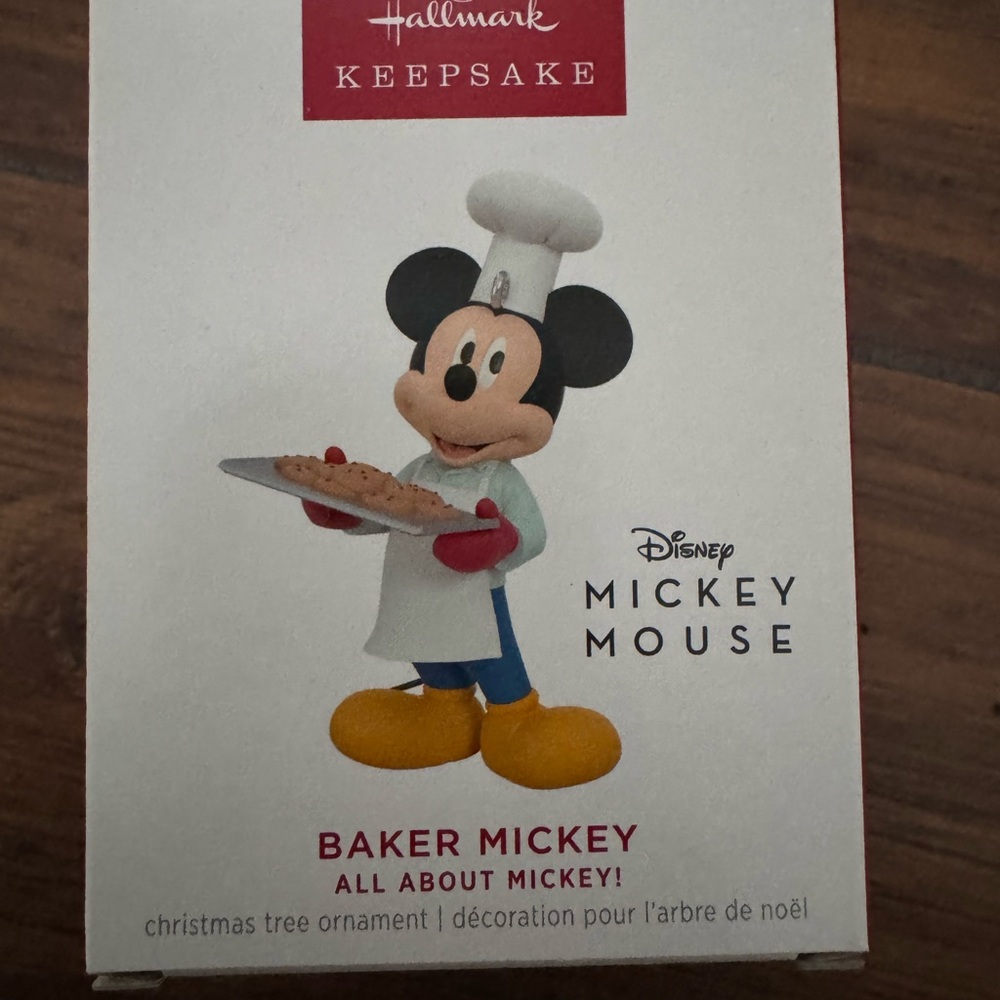 Hallmark Keepsake Disney Mickey Mouse Baker Ornament - Yellow and White
